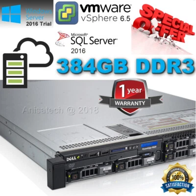 Dell PowerEdge R620 20-CORE Xeon E5-2690v2 3.00GHz 384GB DDR3 2.7TB SAS 10K H310 - Image 1 of 4