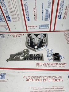 2008-2018 Dodge RAM 1500 2500 3500 Big Horn Rear Tailgate Emblems - Picture 1 of 9