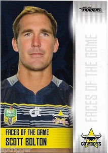 2017 NRL Traders Faces of the Game (FOTG 25/48) Scott BOLTON Cowboys - Picture 1 of 1