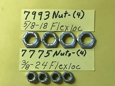 Tuercas Flexloc Harley 7993 (4) 5/8-18 3/8x15/16 hexagonales 7775 (4) 3/8-24 tuercas Flexloc Foto 1 de 4