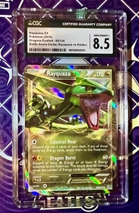 2016 Pokemon Dragons Exalted 85 RAYQUAZA EX CGC 8.5 NM MINT 🐲 45 Deg Holo Sheen - Picture 1 of 2