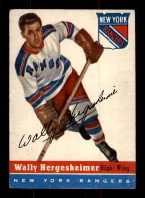1954-55 Topps #22 Wally Hergesheimer VGEX NY Rangers 539123 - Image 1 of 2