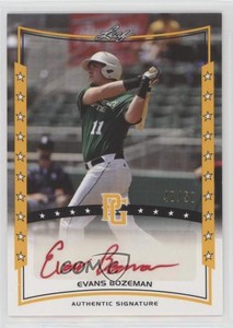 2014 Leaf Perfect Game Showcase Auto Gold /50 Evans Bozeman #A-EB1 Auto