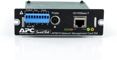 APC UPS NETWORK INTERFACE MANAGEMENT CARD AP9619 10/100 BASE-T EM SMART NEW BIOS - Image 1 of 4