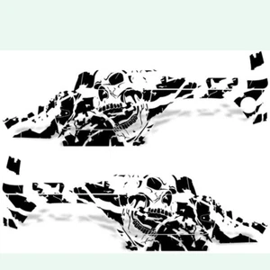 Graphic Nightmare SKull Car Sticker Kit for Jeep Wrangler Side Door Trunk Decals - Picture 1 of 9