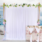 3MX3M White Stage Wedding Party Backdrop Photography Background Drape Curtains🔥