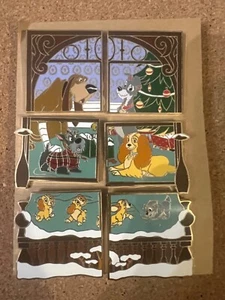 Disney Pin - 2019 Advent Calendar LE 1200 Window 6 Pin Set - Lady and the Tramp - Picture 1 of 1