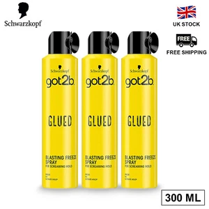 Schwarzkopf Got2B Glued Blasting Freeze Hair Spray for Screaming Hold 300ml - Picture 1 of 9