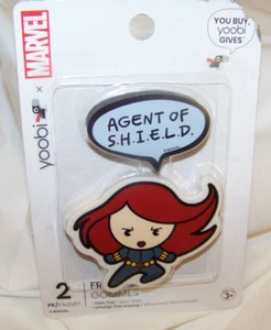 Yoobi Marvel Agent of S.H.I.E.L.D. 2 pack Large Latex Free Erasers - Picture 1 of 3