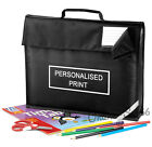 Personalised School Book Bag Boys Girls Back Pack Briefcase Blue Black Purple