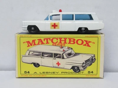 Lesney Matchbox S & S Cadillac Ambulance #54 With Box - Beautiful - Image 1 of 4