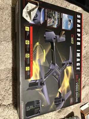 Sharper Image Rechargeable 2.4GHz DX-3 Video Drone - OPEN BOX; NEVER USED - Image 1 of 4