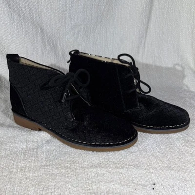 Botas Chukka Hush Puppies Cayto para mujer 9M terciopelo negro nuevas sin caja Foto 1 de 4