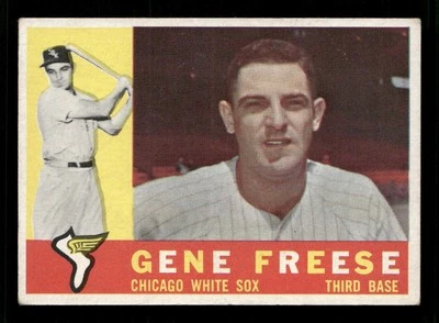 1960 Topps #435a Gene Freese White back (CREASED) - Image 1 of 2