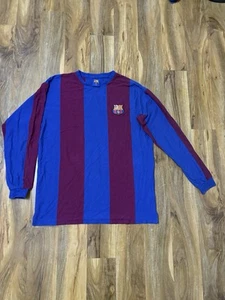 Barcelona Vintage Long Sleeve Football Shirt 19870s 80s 90s VGC Size 2XL - Picture 1 of 17