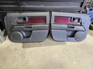 2007-2014 Toyota FJ Cruiser RIGHT + LEFT FRONT DOOR PANELS maroon Trim Cards - Picture 1 of 17