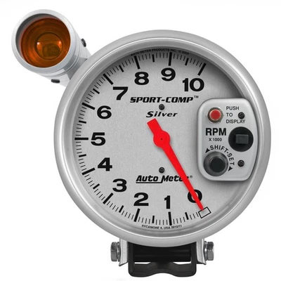 Auto Meter 3911 Silver Tachometer - Image 1 of 3