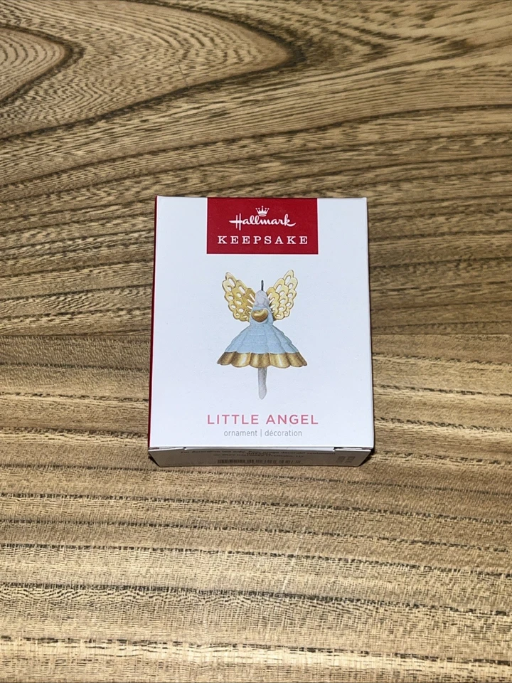 2022 Hallmark ~ LITTLE ANGEL ~ with Ceramic Heart Mini Ornament~NIB ~ Ships FREE