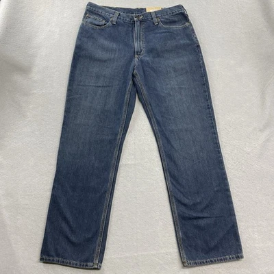 Pantalones de mezclilla Carhartt Jeans para hombre 36x32 azul calce relajado pierna recta soporte Foto 1 de 4