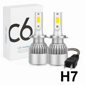 Kit Coppia Di Lampade A Led X Auto Moto C6 H7 6000K Fari Luce Bianca Lampadine - Foto 1 di 5