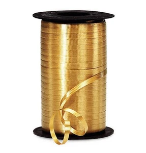 3/16" Wide Holiday Gold Crimped Curling Ribbon - 500 Yards (c3hga) - Picture 1 of 1