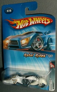 Hot Wheels 2005 #078 Rebel Rides #3 of 5 Woozie Motorcycle White Gold Gray Black - Picture 1 of 2