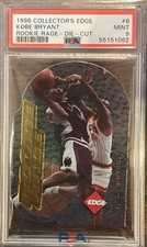 1996 Collector's Edge #6 KOBE BRYANT PSA 9 Rookie Rage-Die-Cut  HOF  Lakers