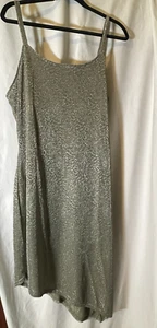 Derek Heart Kleid Damen Silber Glitzerkleid 3x NEU - Bild 1 von 4