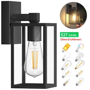 Außenleuchte Außenlampe Laterne Wandlampe Wandleuchte E27 Glühbirnensockel IP44 - Bild 1 von 9