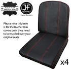 Red Stitch 4X Rear Seat Leather Covers Fits Defender 90 110 83 2006 Style 1