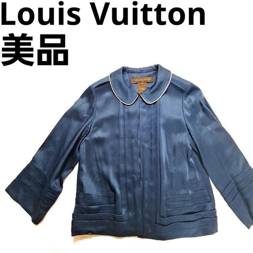 LOUIS VUITTON（LV） Beauty LOUIS VUITTON Louis Vuitton giacca corta blu navy bolero taglia S