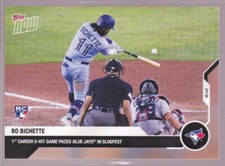 Bo Bichette Buffalo Blue Jays 1st 5 Hit Game vs Marlins 2020 TOPPS NOW #96 Base