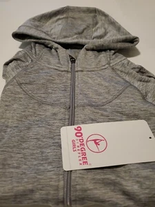 90 Degree By Reflex Youth Girls Hoodie Jacket Sizes 10 MEDIUM SILVER COMBO SD - Picture 1 of 4