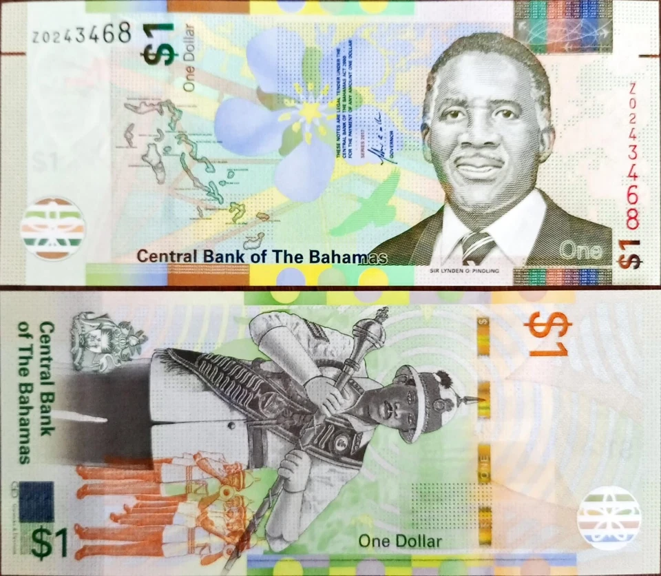 Bahamas 1 Dollar  2017 Z Replacement  UNC - Image 1 of 1