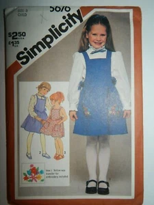 Simplicity 5676 Blouse Jumper Sun Dress & Transfer Sewing Pattern Girls 5 5T UC - Picture 1 of 4