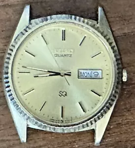 VTG Seiko 5Y23-8A60 Day Date President Watch Gold Fluted Needs Band New Battery - Picture 1 of 3
