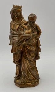 Madonna and Child Statue Plaster Mold Statue Bronze in color 8" Tall - Picture 1 of 7