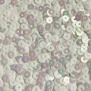5 mm Lentejuelas Planas Iris Blanco Estriado Iris Reversible Agujero Medio Hecho en EE. UU. - Imagen 1 de 1
