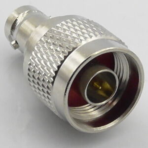 N Type Male Plug to BNC Female Socket RF Adaptor - 50 Ohm, Interseries