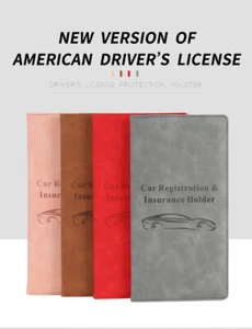 Car Insurance holder for registration card documents auto organizer PU Leather - Picture 1 of 18