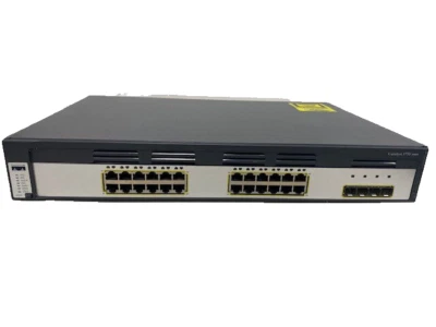 Cisco WS-C3750G-24TS-S 24 PORT Gigabit Switch + 4x SFP Ports - Image 1 of 4