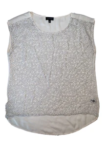 The Limited Sleeveless Lace Top Women's Medium Semi Sheer Summer Overlay Cream M - Picture 1 of 10
