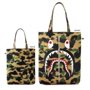 A Bathing Ape Camo Shark Cushion Tote Bag Japan - Picture 1 of 4