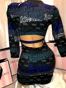 Victorias Secret Dress Open Back Exotic Print Large Super Sexy - Picture 1 of 2