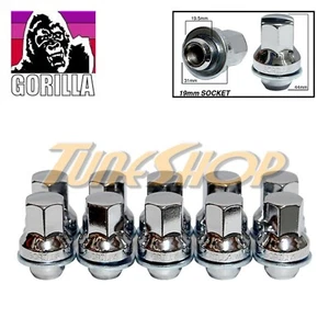 10 GORILLA JAGUAR 12x1.5 OEM OE STOCK FACTORY WHEELS RIMS MAG LUG NUTS CHROME - Picture 1 of 2