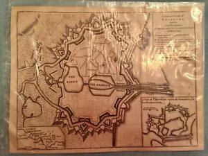 Military Map Plan Cherbourg France,fortifications before 1689 demolition-1700s - Bild 1 von 8