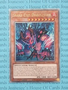 LEDE-EN011 Snake-Eyes Diabellstar Quarter Century Secret Rare Yu-Gi-Oh Card New - Picture 1 of 5