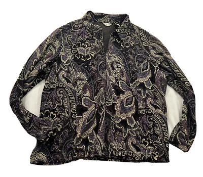 "Sudadera Popover Laura Ashley Talla 1X Cremallera Completa Longitud 25"" Acetato Poli #ST19" Foto 1 de 4