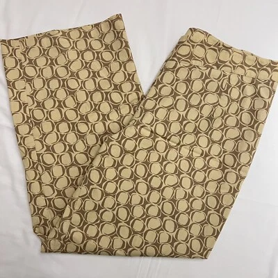 Hanna Andersson Womens Chino Cropped Pants Khaki Tan Print 10 NWOT - Image 1 of 4