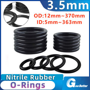 3.5mm Metric O Ring Nitrile Rubber 12mm - 370mm OD NBR O-Rings Seal Oring Orings